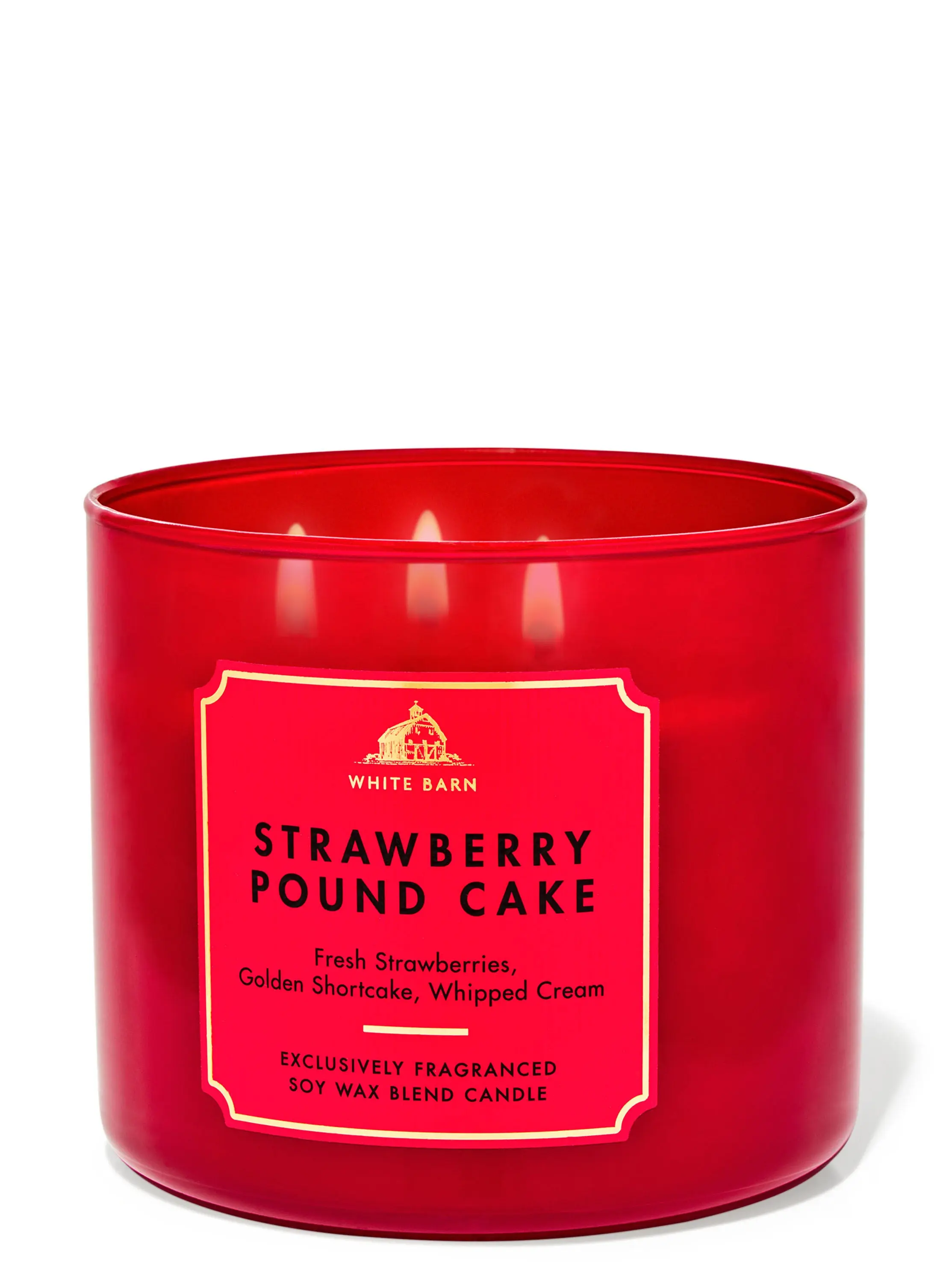 Strawberry Pound Cake 3-Wick Candle - Image 2